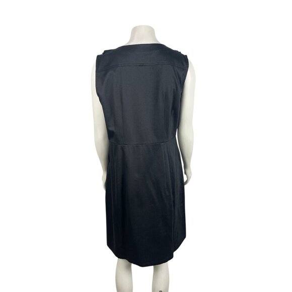 Rungolee Little Black Dress Small Beaded Pockets Zip Shift Cocktail - Picture 4 of 7